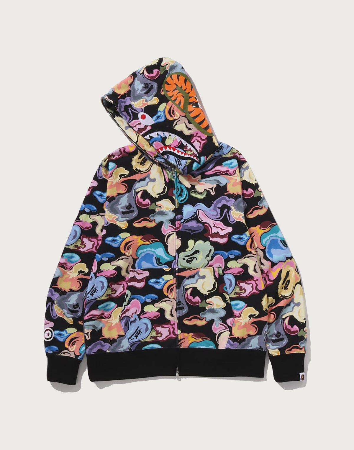 ART CAMO SHARK FULL ZIP HOODIE MENS