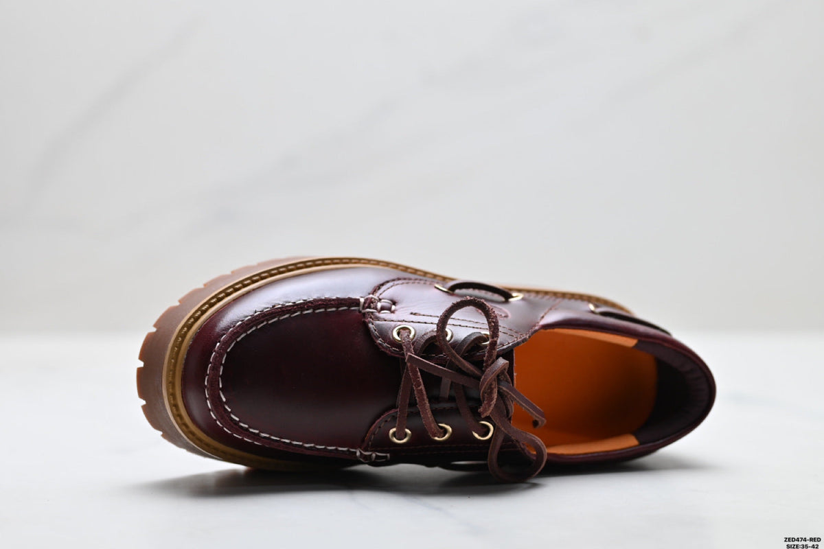 Timberland Burgundy Women's Platform Boat Shoe