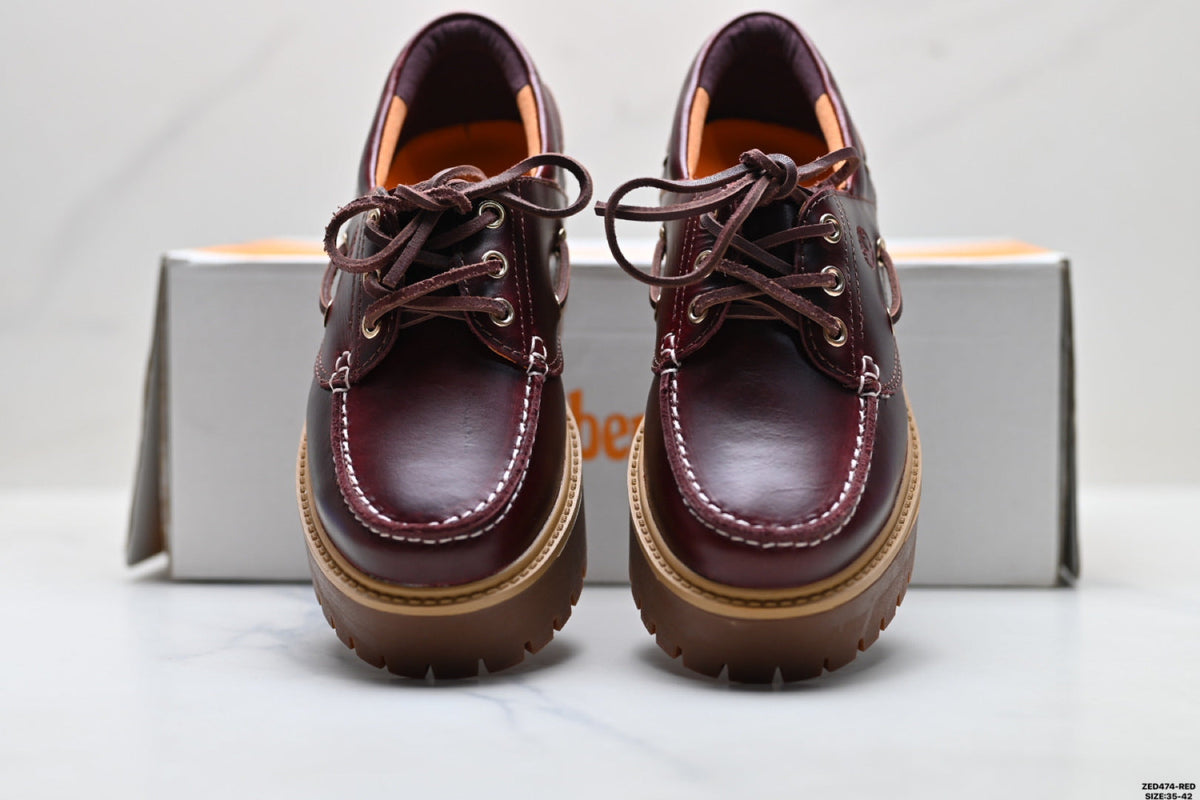 Timberland Burgundy Women's Platform Boat Shoe