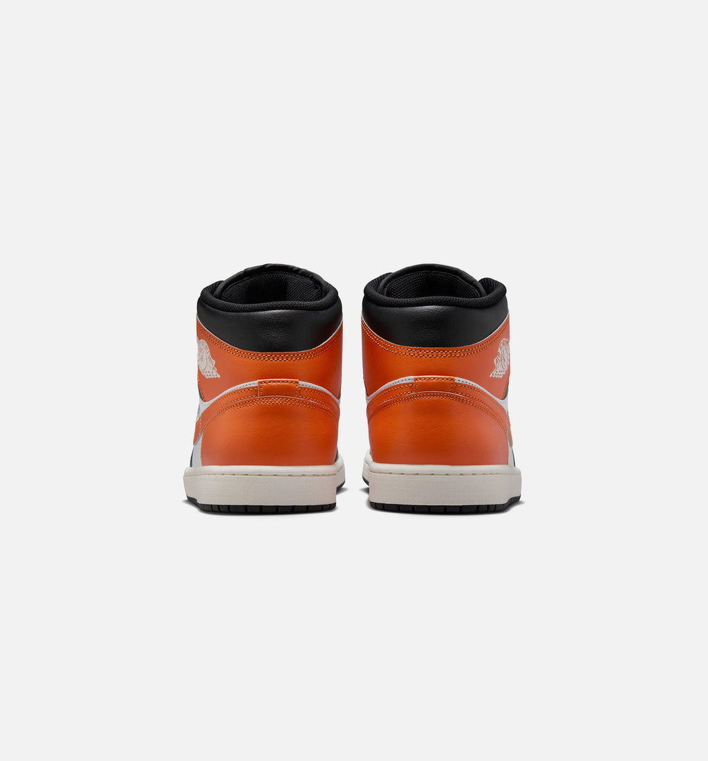 Air Jordan 1 Mid Men's Lifestyle Shoes - Starfish/White/Sail/Black