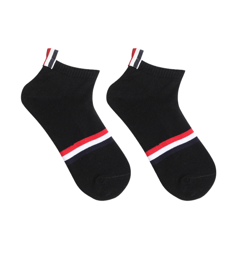 Horizontal striped cotton socks