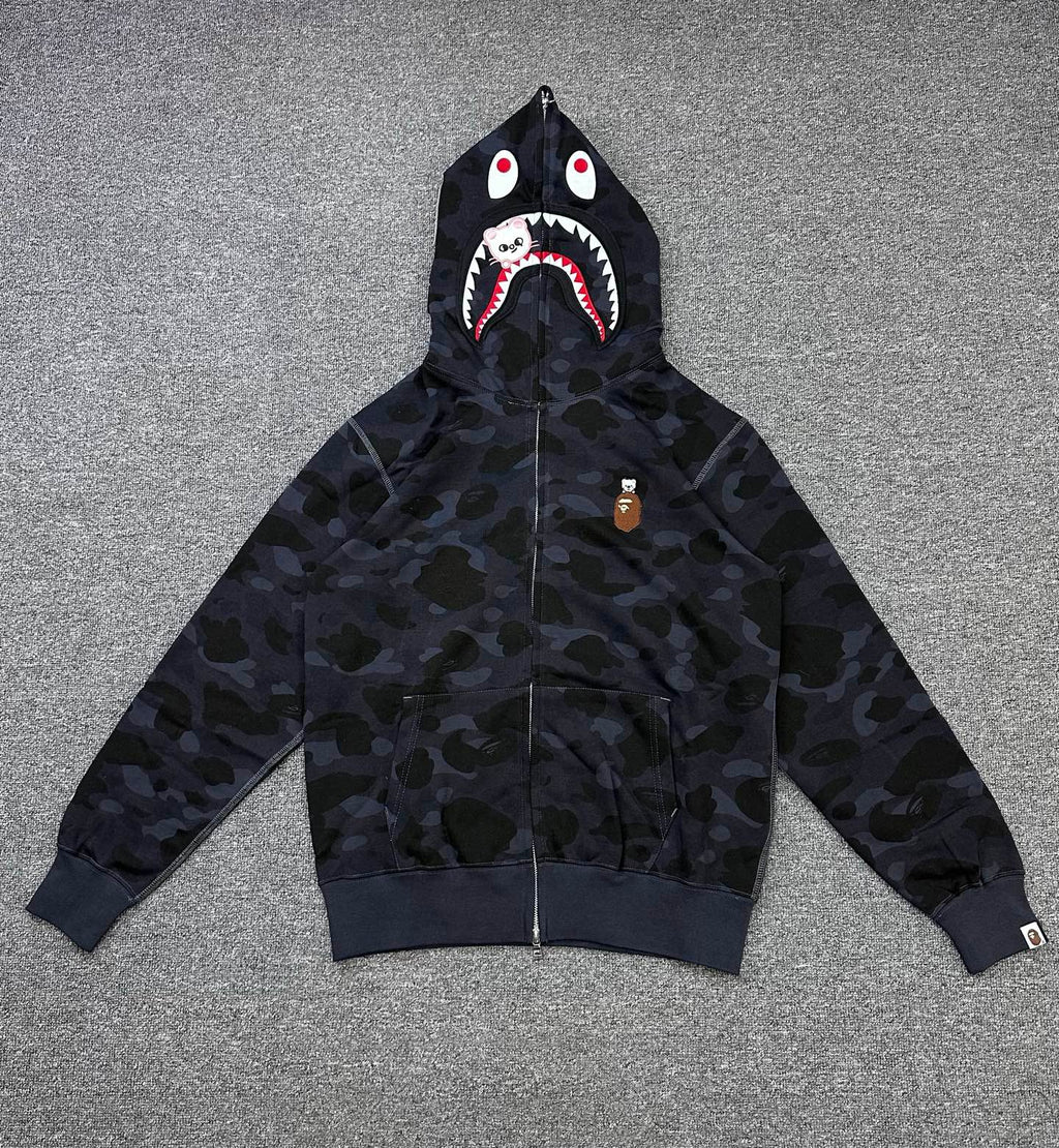 BAPE x Stray Kids FW25 Shark Full-Zip Hoodie