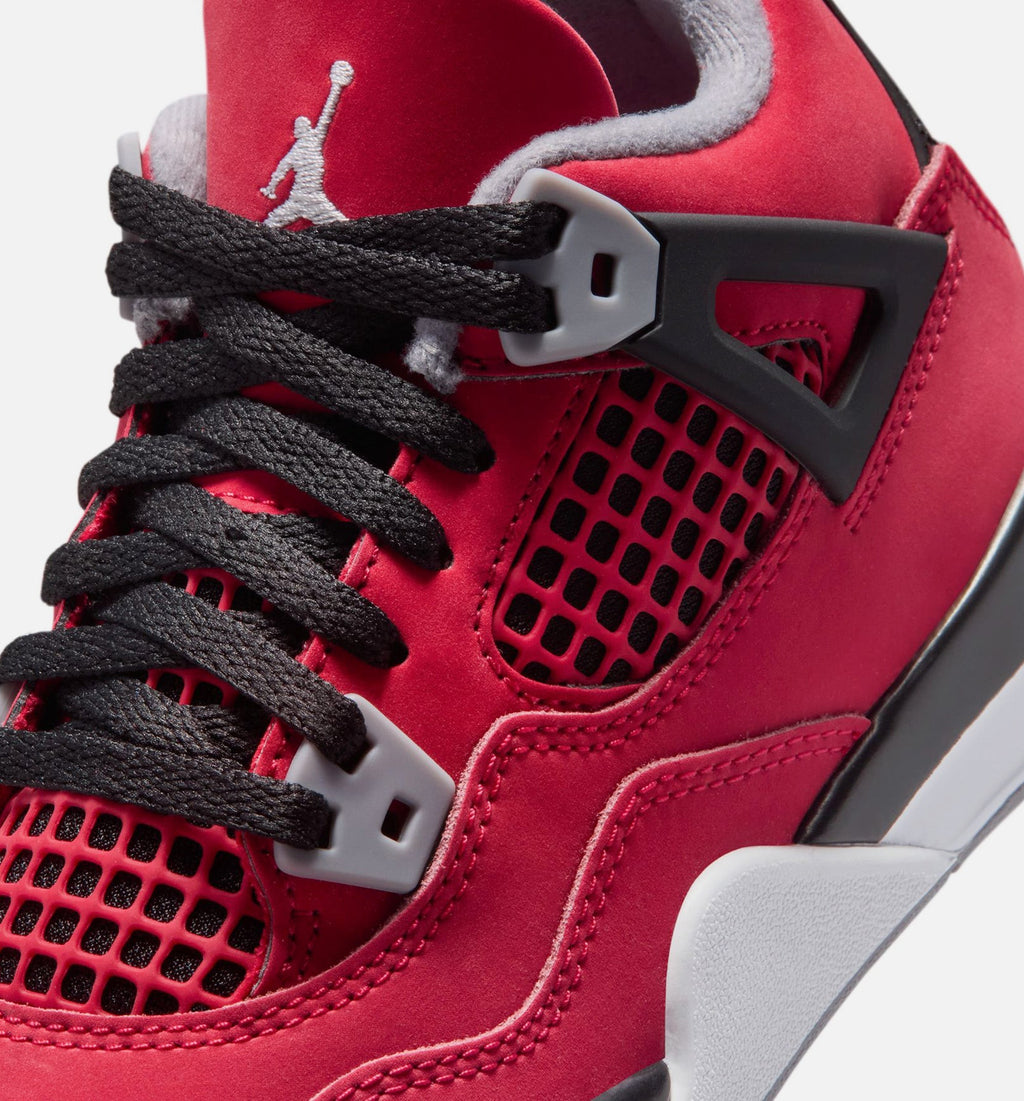 Air Jordan 4 Retro Toro Bravo | Preschool Lifestyle Shoe | Fire Red/White/Black/Cement Grey