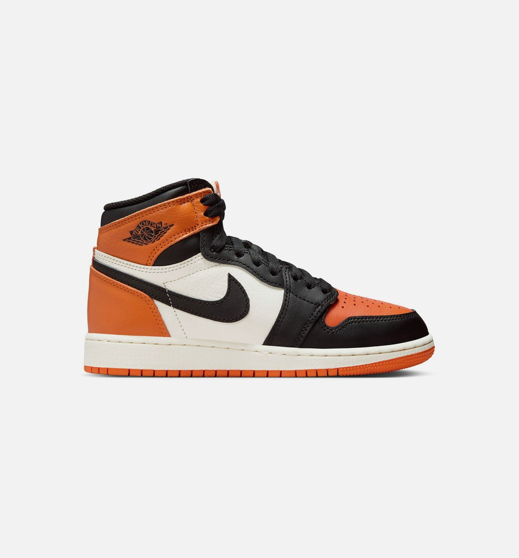 Air Jordan 1 Retro High OG 'Shattered Backboard' Grade School - Black/Black/Sail/Starfish