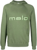 Malo logo-print hooded sweatshirt