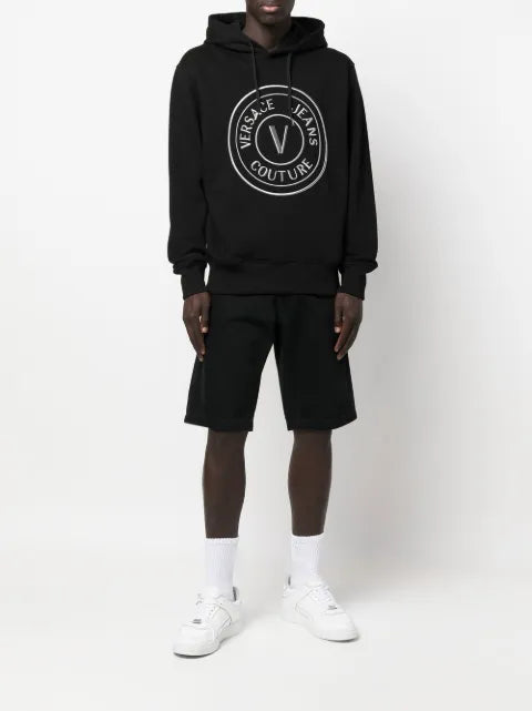 Versace Jeans Couture logo drawstring hoodie