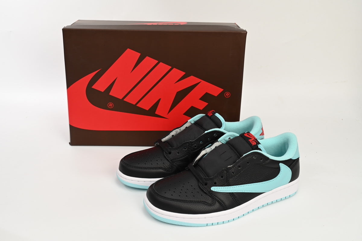 Travis Scott x Air Jordan 1 Low Bang Black Blue Reps Sneaker DM7866-400