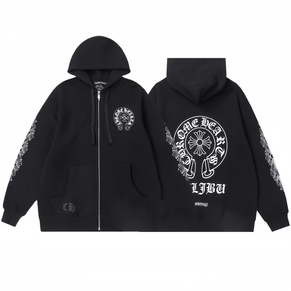 Chrome Hearts New Zip Up Hoodie -8515