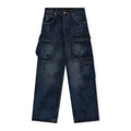 Dark Indigo Triple Pocket Cargo Jeans