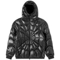 Moncler Black Radial Petal Quilt Hooded Down Jacket