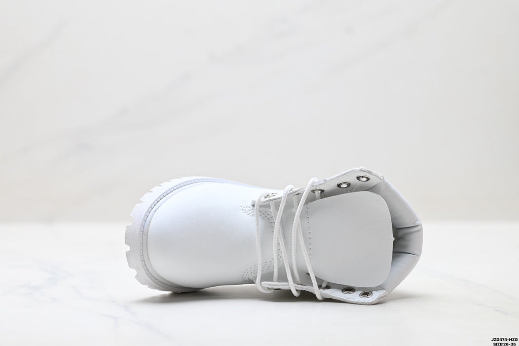 Timberland White Kids Premium Leather Boot