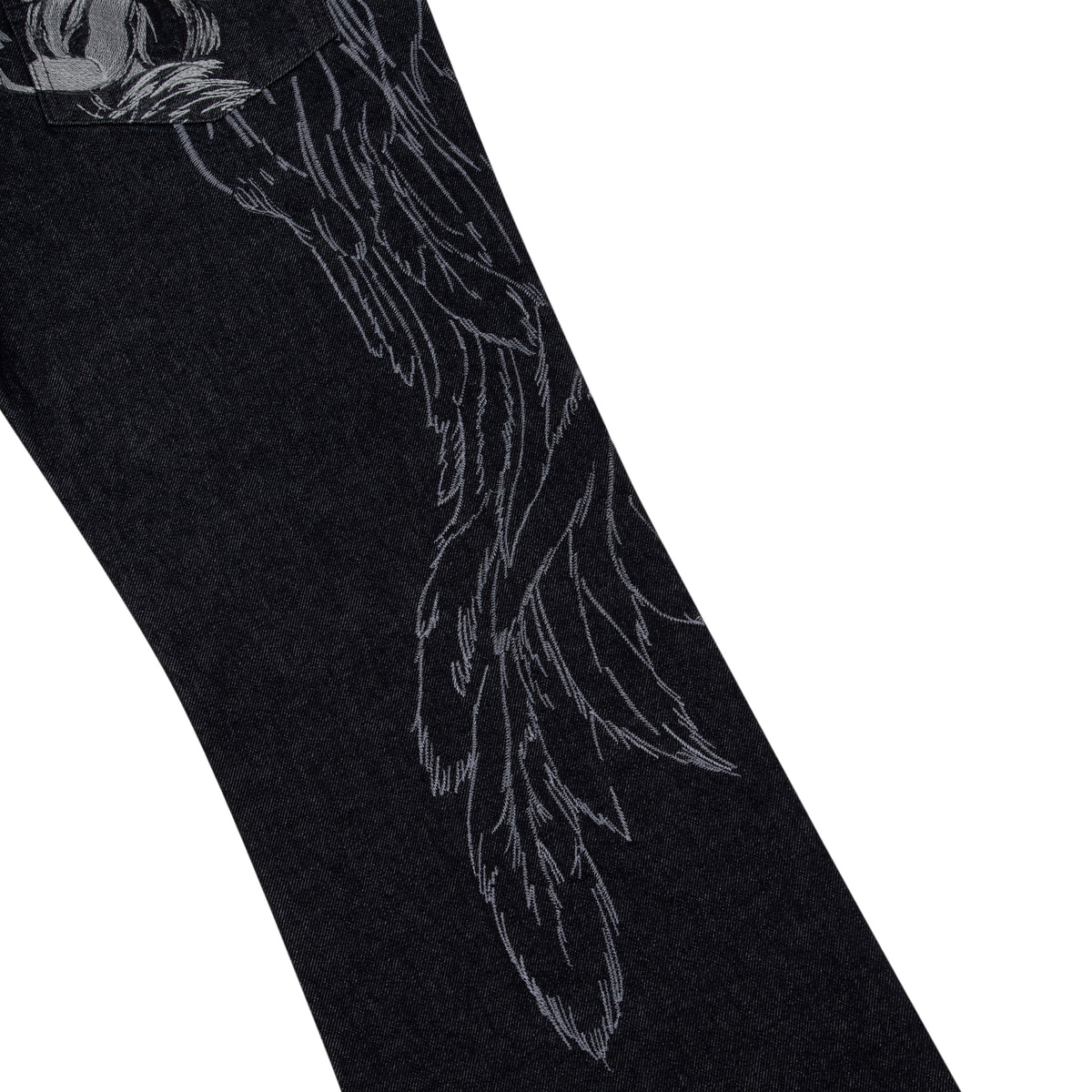 "hellboy" indigo raw bootcut Denim