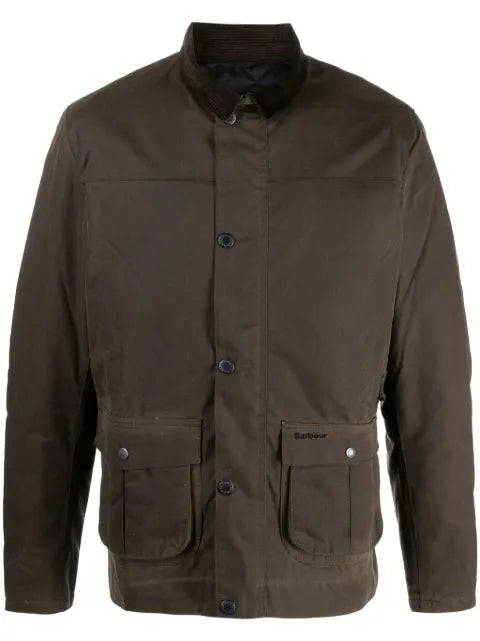 Barbour Brunden Wax corduroy-collar jacket