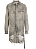 Rick Owens frayed distressed-effect denim jacket