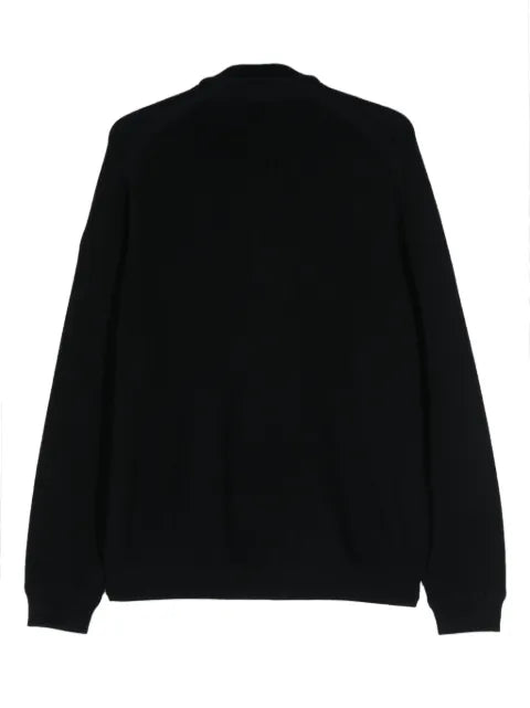 Moncler suede-panels cotton-blend cardigan