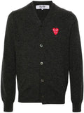 Comme Des Garçons Play heart-patch wool cardigan