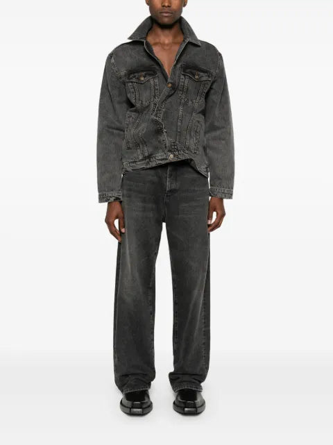 Y/Project logo-patch denim jacket