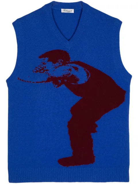 Leathersmith of London intarsia-knit vest