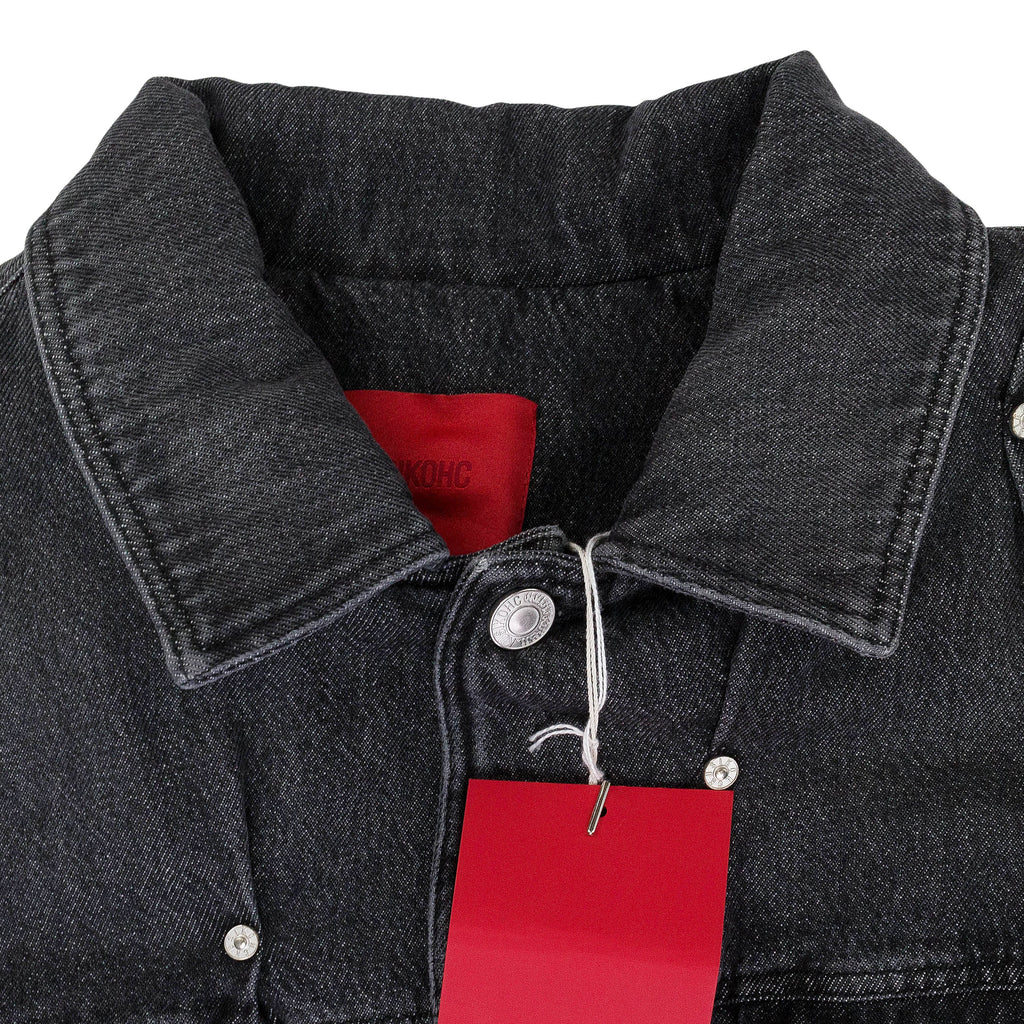 PADDED MULTI RIVET DENIM JACKET