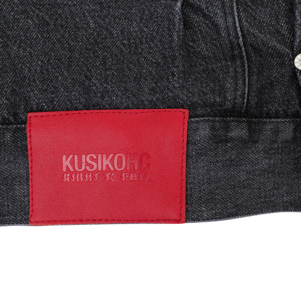 PADDED MULTI RIVET DENIM JACKET