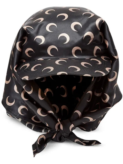 Marine Serre Crescent Moon silk baseball cap