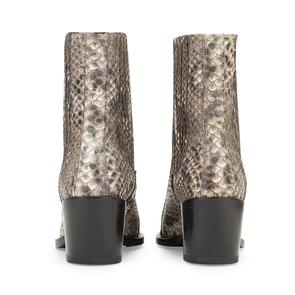 BROWN MARIA NUDE ANKLE BOOTS