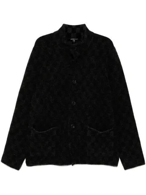 James Perse interior checkerboard cardigan