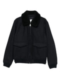 SANDRO wool jacket with shearling