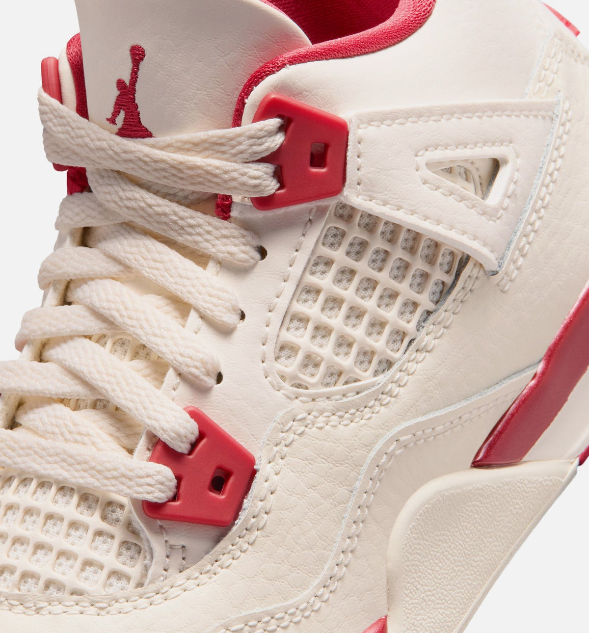 Air Jordan 4 Retro Valentine’s Day – Preschool Lifestyle Shoe in Pale Ivory/Sierra Red/Tough Red