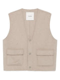Nanushka flap-pockets cropped gilet