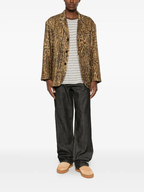 visvim Bowen leopard-print blazer