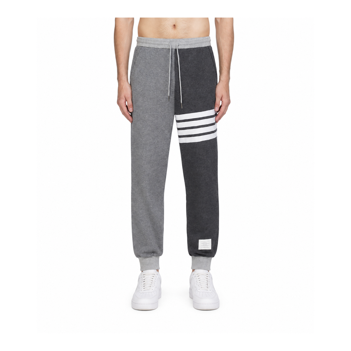 Thom Browne Style Color - blocked sweatpants with Signature Four-Bar Detail