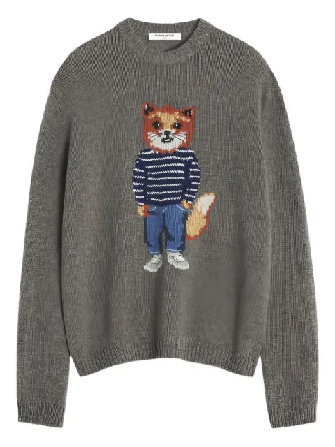 Maison Kitsuné fox graphic crewneck sweater