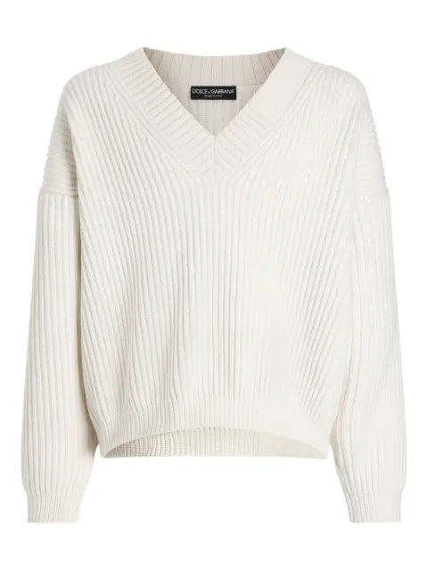 Dolce & Gabbana V-neck ribbed sweater