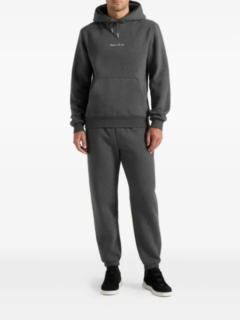 Manière De Voir JS004 in charcoal grey signature regular-fit hoodie