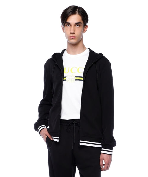 Gucci Technical Jersey Zip Hoodie - Navy