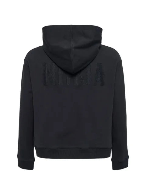 Blackjack long-sleeve logo-lettering hoodie
