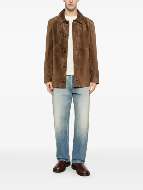 Yves Salomon buttoned suede jacket
