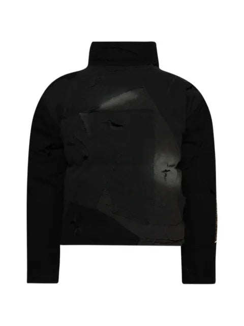 Who Decides War upcycled patchwork jacket