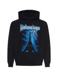 Balenciaga Paris Thunderstorm medium fit hoodie