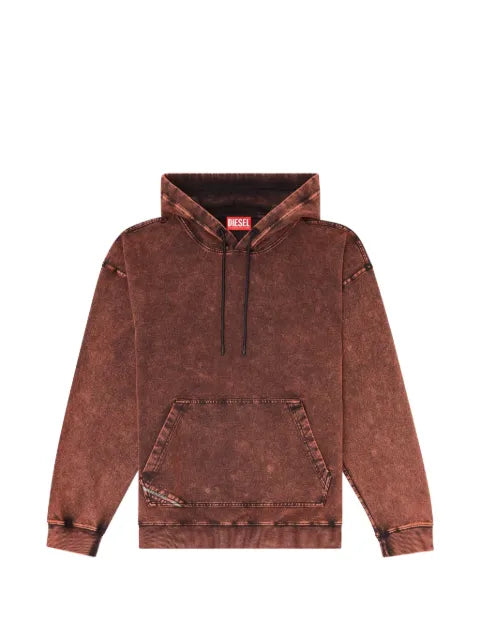Diesel treated denim-effect hoodie