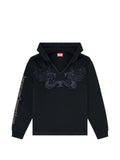 Diesel embroidered-patch V-neck hoodie