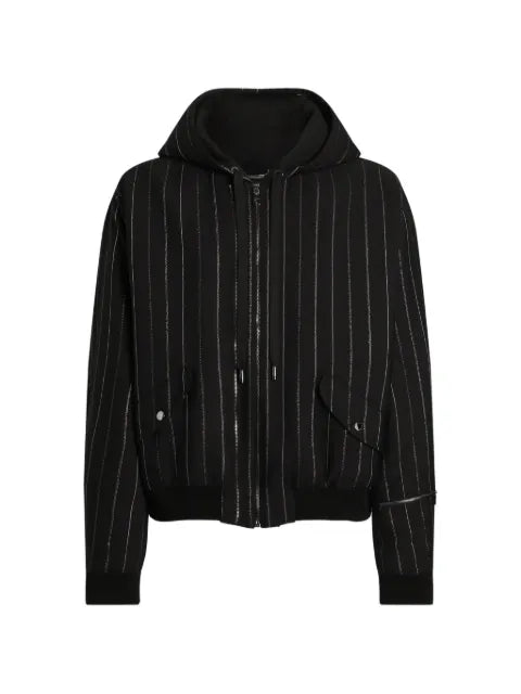 Dolce & Gabbana padded pinstripe bomber jacket