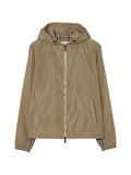 Burberry check-trim nylon hooded jacket