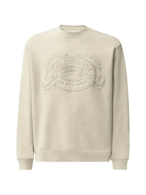 C.P. Company cotton fleece crewneck logo sweatshirt