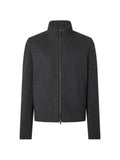 Zegna dark grey mélange Oasi cashmere full zip cardigan