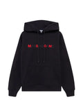 MSGM logo-embroidered pouch-pocket hoodie