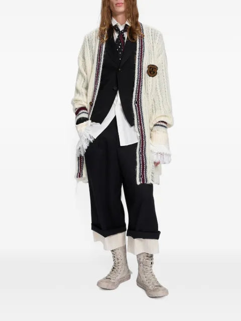 Ann Demeulemeester distressed cable-knit cardigan