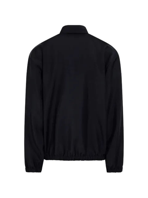 Prada zip-up logo-patch jacket