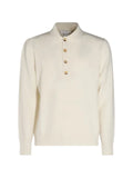 Malo cashmere long-sleeve polo-collar sweater